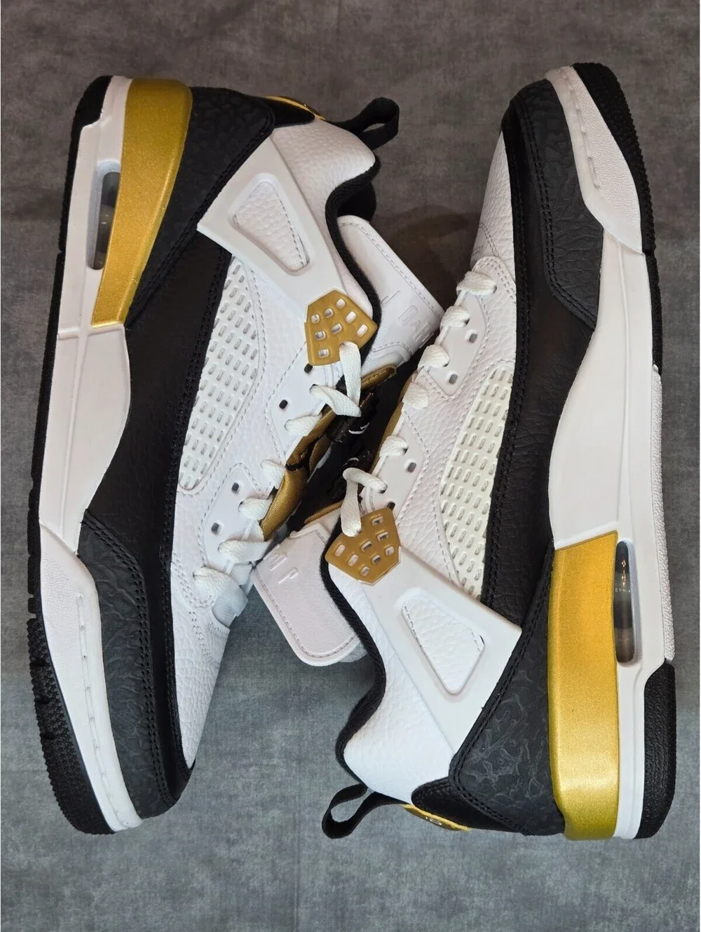 Air Jordan Spizike Low - White / Black / Metallic Gold (FQ1759-108) Men's 8.5